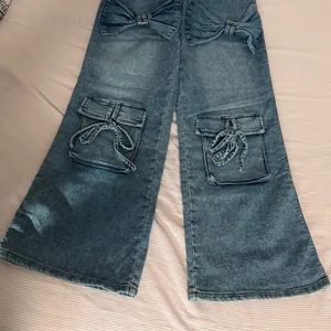 Cargo ribbon pants Blue thumbnail 4