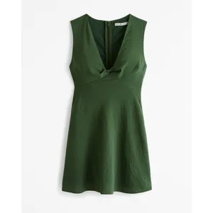 Abercrombie & Fitch Twist Front Mini Dress – Green – Women's Size Small EUC thumbnail 2