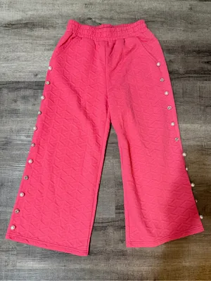 SIMPLY SOUTHERN Quilted Pearl & Rhinestone Trim joggers thumbnail 2
