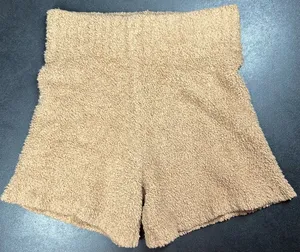 Skims Size M Camel Tan Cozy Fleece Knit Shorts thumbnail 1