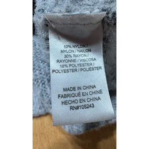 Bobeau Womens Buffalo Plaid Fuzzy Pullover Sweater Black Grey White Size L‎ thumbnail 3
