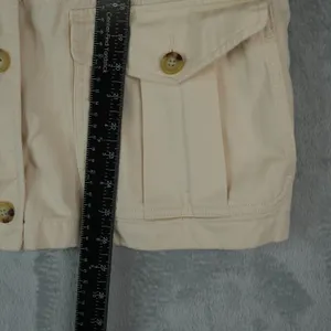 Lauren Ralph Lauren Jacket Womens XL Beige Herringbone Military Utility‎ Cotton thumbnail 5