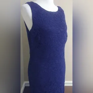 Sangria Navy Blue Lace Mermaid Godet Hem Maxi Dress Formal Gown by thumbnail 4