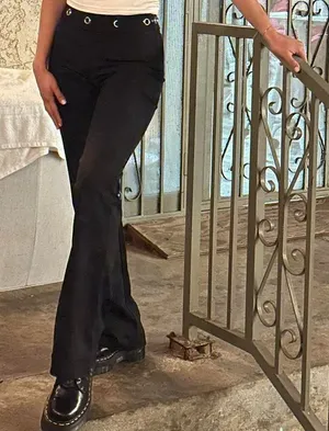 White Fox Boutique Last Night Pants in Black Size Medium New with tag thumbnail 1