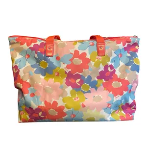 Coach Getaway Floral Weekender Packable Overnight Nylon Tote Shoulder Bag Set thumbnail 4