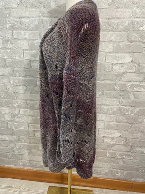 Maurices Multi Color Wave Stitch Open Front Cardigan thumbnail 3