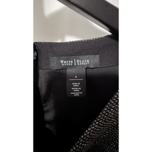 White House Black Market Womens Colorblock Sheath Dress Grey Black Size 4 thumbnail 2