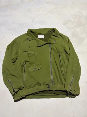 Free people we the free rebel knit oversized Green Women's Moto Jacket large thumbnail 2