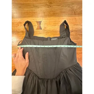 RESET Black Corset Mini Dress Size Large Goth Grunge Tulle thumbnail 10