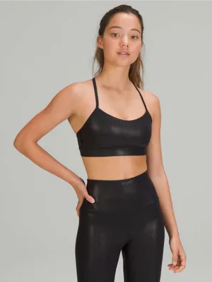 lululemon athletica Black Shimmer Strappy Sports Bra thumbnail 1