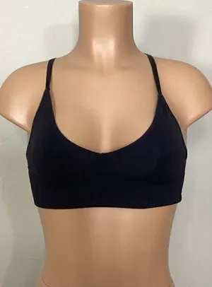 New. Spiritual Gangster V-neck black bralette. XS/S. Retails $68 thumbnail 1