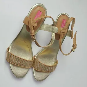 Isaac Mizrahi Isbelle Gold and Tan High Heel Sandals Size 9.5‎ thumbnail 5