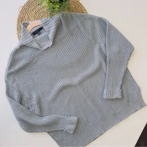 AMERICAN EAGLE‎ Light Blue Knit Mock Neck Sweater Size S\XS thumbnail 6