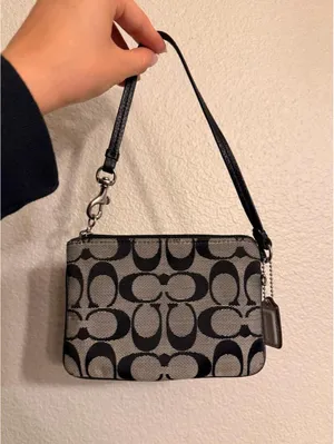 Vintage Black and Gray Coach Wristlet thumbnail 2