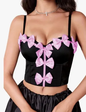 NEW Cute Bow Corset Detachable Strap Birthday Concert festival 6/8 thumbnail 1
