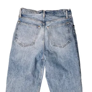 Abercrombie‎ & Fitch 90s Straight Jeans Womens 27/4R Light Blue Distressed thumbnail 6