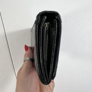 Patent Leather Black Wallet Clutch Credit Card Bi Fold Kiss Lock‎ Beautiful thumbnail 5
