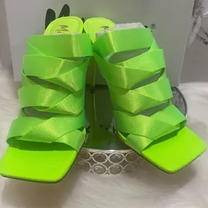 Azaela Wang Mule Sandal Green Size 9 thumbnail 1