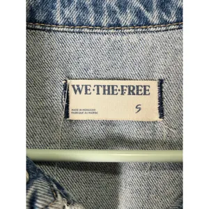 Free People Marci Denim Cuffed‎ Romper Blue Button Front Utility Shortalls Small thumbnail 5