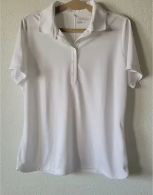 Womens Nike Golf Polo Shirt Size X Large Dri-Fit White New Not Tags thumbnail 1