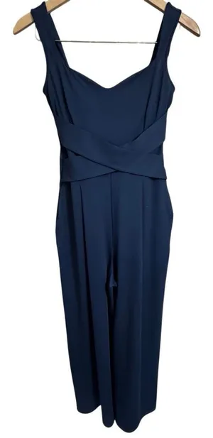 Halara Navy Blue U Back Sleeveless‎ Casual Jumpsuit with Pockets XS NWT thumbnail 1