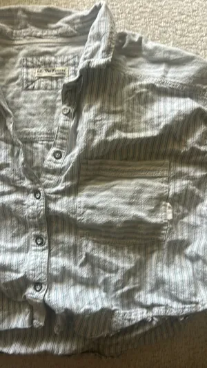 We the free cropped button down thumbnail 1