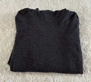 Alo Womens Turtleneck Sweatshirt Grey Sz S Yoga Athleisure Luxe Preppy Workout thumbnail 1