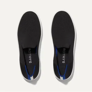 Rothy’s The Original Slip On Sneaker in Black Solid thumbnail 2