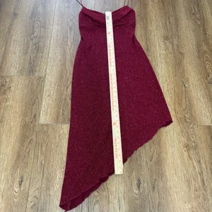 B. Smart Y2k‎ Red Sparkle Glitter Sexy Evening Gown Prom Dress Sz M USA Made Metallic 90s thumbnail 7