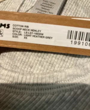 SKIMS Cotton Rib Scoop Neck Henley XS thumbnail 5
