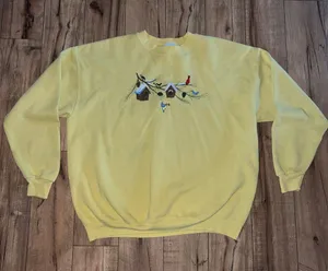 vintage yellow bird sweatshirt Size XL thumbnail 1