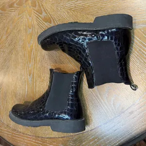 Twin-Set by Simona Barbieri Chelsea Boots Snakeskin Print Black‎ Size 40 US 9 thumbnail 6