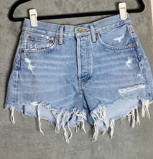Agolde‎ 24 Parker long shorts Distressed Jean Shorts thumbnail 1