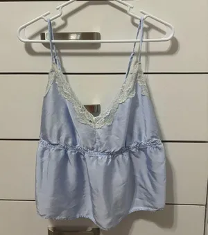 Aerie Off-Duty Satin Flirty Tank & Shorts Set thumbnail 1