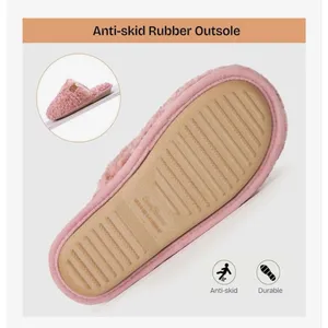 NEW EverFoams Fuzzy Slip-on Slippers Warm Cozy Soft Lightweight Memory Foam 7/8 thumbnail 8