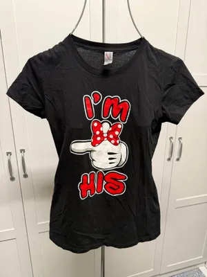 I'm His Graphic T-Shirt - Black & Red thumbnail 2
