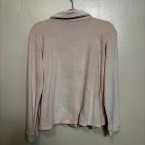 House of Harlow 1960 Rose Velour‎ Knit Pajama Top Women's Medium Pink thumbnail 4