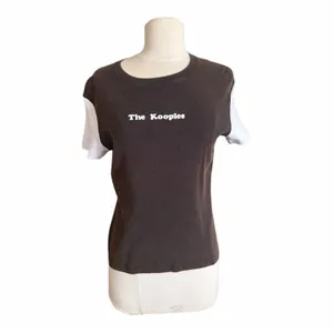 The Kooples Brown White Logo Ringer T-Shirt Women’s Size 1 NWT Retro Inspired thumbnail 2