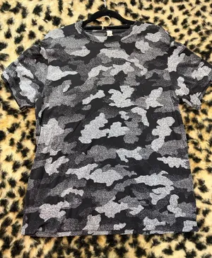 lululemon athletica Black & Gray Camouflage Short Sleeve Tee thumbnail 1