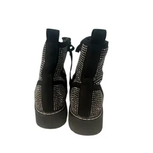 Madden Girl Women’s Black Kurrt Lace-Up Combat Boots with Silver Studs Size 7.5 thumbnail 2