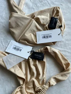 Outcast Clothing Porto Bandeau Top & Porto Bikini Bottoms Gold Shimmer thumbnail 9