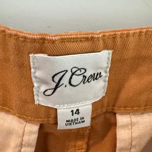 J.Crew Pleated‎ Chino Pants Caramel High Rise Tapered Cuff BG198 Sz 14l thumbnail 4