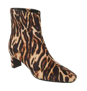 NWT A New Day Block Heel Ankle Boots 94568629 Tiger Print Brown Multi 8.5M thumbnail 1