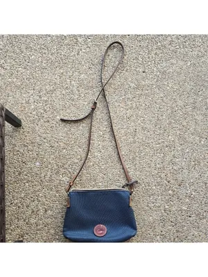 Dooney & Bourke Navy Blue Nylon Crossbody Adjustable Strap Small Minimalist thumbnail 14