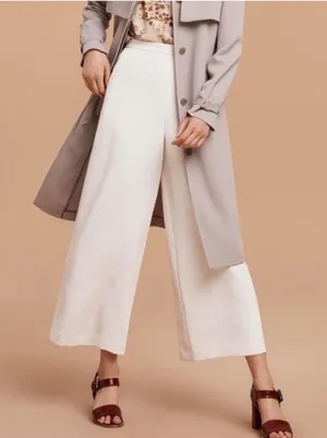 Aritzia Wilfred Lalemont pants culottes in light birch NEW thumbnail 1