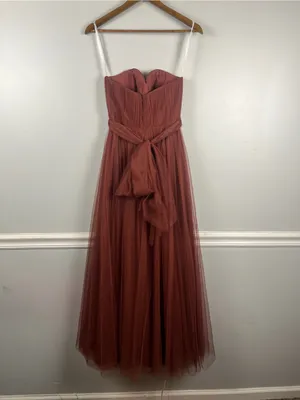 Revelry Rosalie Tulle Convertible Dress in cinnamon rose size 2 strapless thumbnail 7