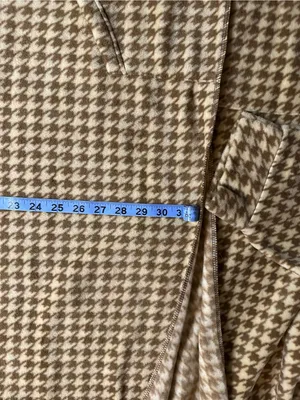 Collection XIIX Women's Houndstooth Fleece Poncho Cape Shawl Wrap L/XL Beige thumbnail 9