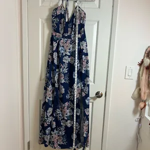 Parisian Works Pink and Blue Maxi Sundress Sleeveless Size 6‎ Tall US thumbnail 7