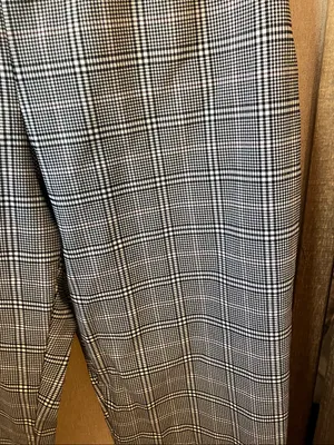 Time and Tru Black & White Plaid Slacks 16 thumbnail 5
