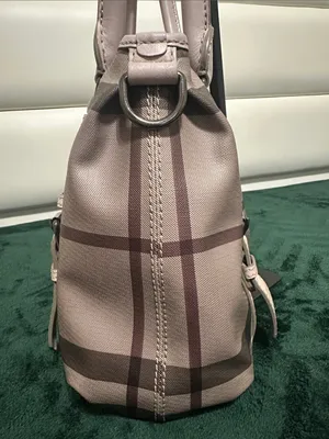 Burberry Northfield Convertible Tote Smoked Check Coated Canvas thumbnail 6